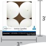 Unscented Votive Candles, Green, 4-Pack. The price is inclusive of FREE shipping